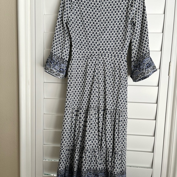 Veronica Beard Dinia Navy & White Midi Dress - Picture 6 of 6